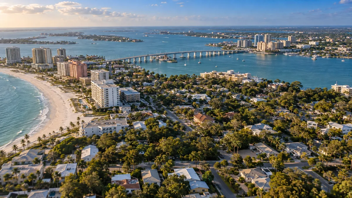 Aerial view of Clearwater, FL