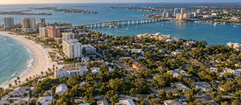 Aerial view of Clearwater, FL