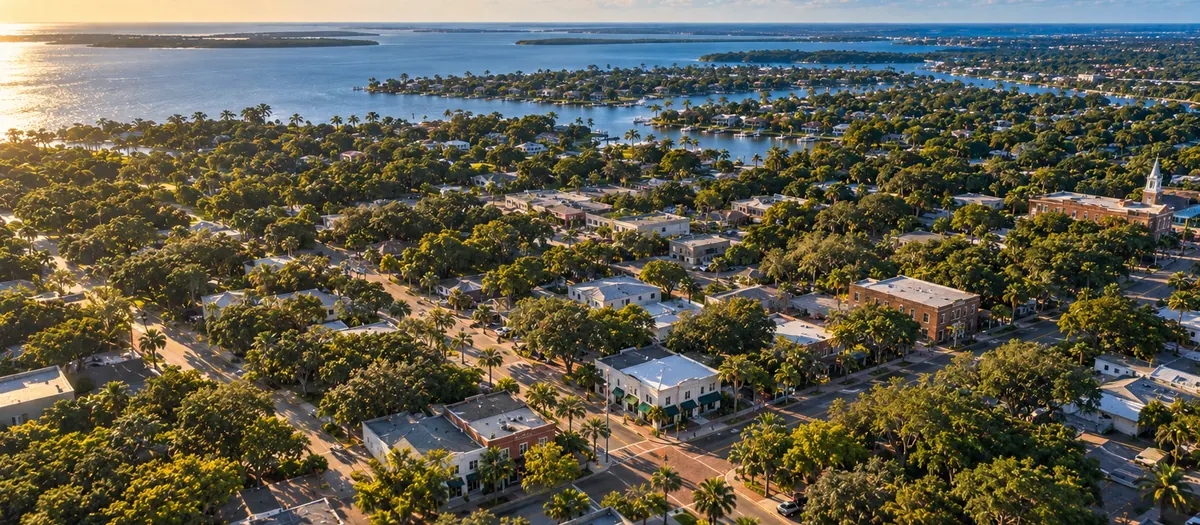 Aerial view of Palm Harbor, FL