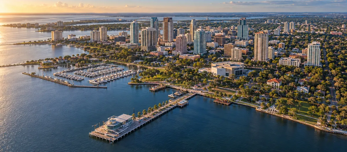 Aerial view of Saint Petersburg, FL
