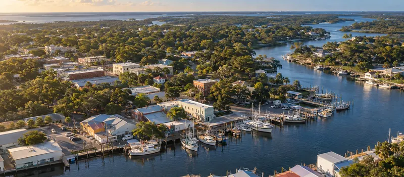 Aerial view of Tarpon Springs, FL